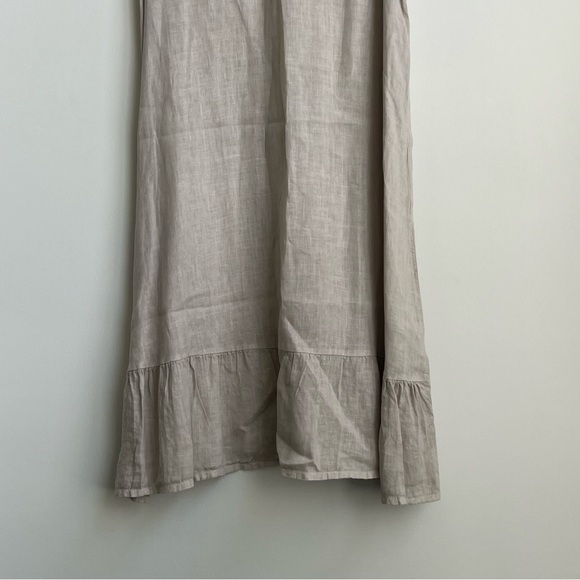 Terzo Millennio Italian Linen Shift Dress Minimalist Tie Back Vacation Resort L - Picture 5 of 12